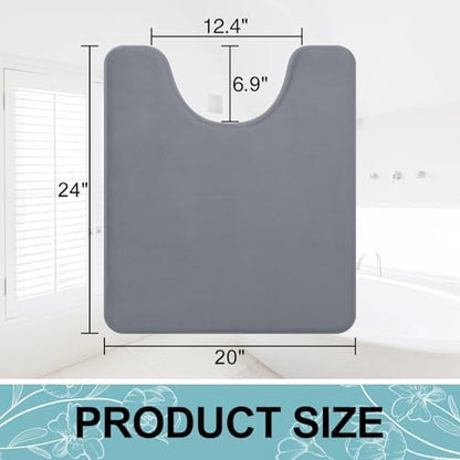 Smiry Memory Foam Toilet Rugs 24x20, Extra Soft Absorbent Bathroom Rugs