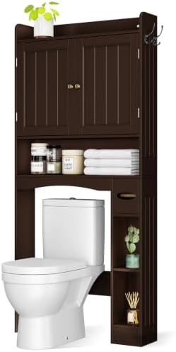 Ahomly Over The Toilet Storage Cabinet, 32.3" W, Grey