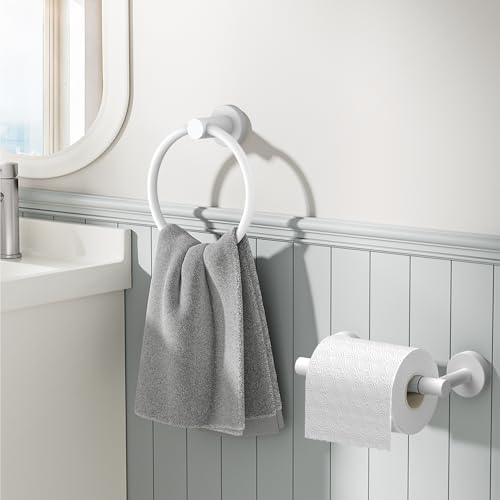 FORIOUS Toilet Paper Holder and Towel Ring Set, Bathroom Accessories Set
