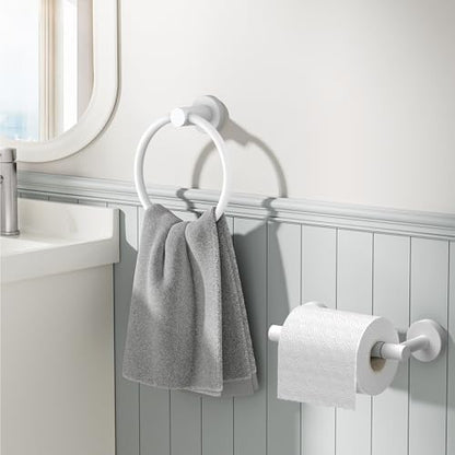 FORIOUS Toilet Paper Holder and Towel Ring Set, Bathroom Accessories Set