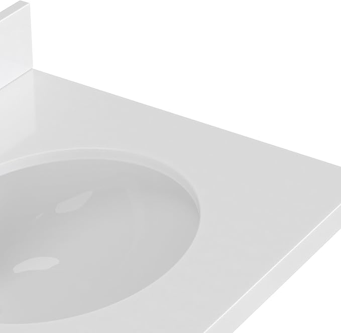 ARIEL Loren 72-inch Bathroom Vanity with Sink,Solid Wood, 1.5-inch Pure White Quartz Countertop, Double Oval Porcelain Sink, 4 Soft Closing Doors, 3 Dovetail Drawers, Mocha