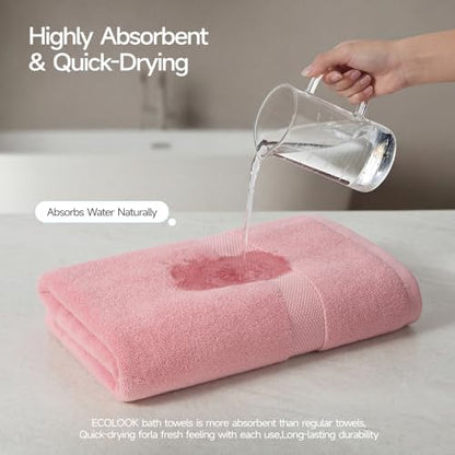 ecolook Ultra Soft 6-Piece Towel Set, 100% Cotton