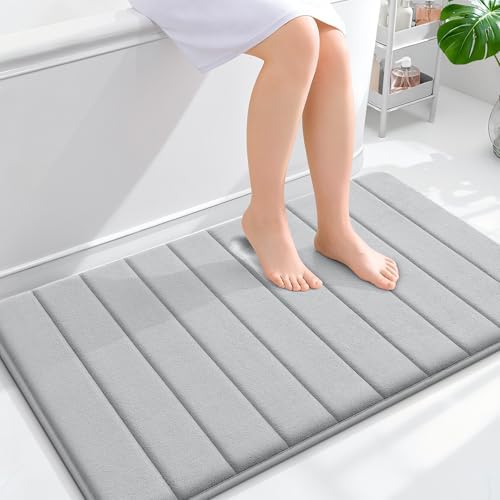 OLANLY Memory Foam Large Bath Mat 40x24, Super Soft Absorbent Bathroom Rugs