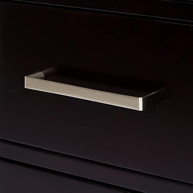 ARIEL Cambridge 36-inch Bathroom Vanity Base Cabinet,Solid Wood, 2 Soft Closing Doors, 5 Dovetail Drawers, Espresso