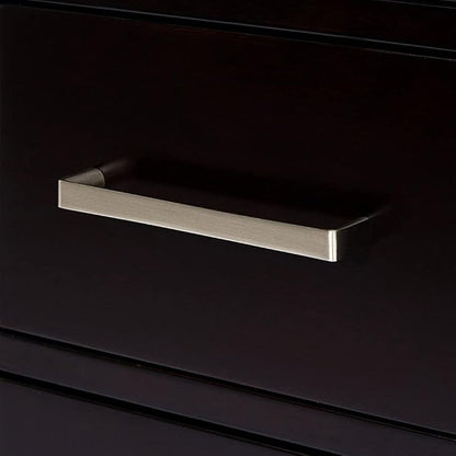 ARIEL Cambridge 36-inch Bathroom Vanity Base Cabinet,Solid Wood, 2 Soft Closing Doors, 5 Dovetail Drawers, Espresso
