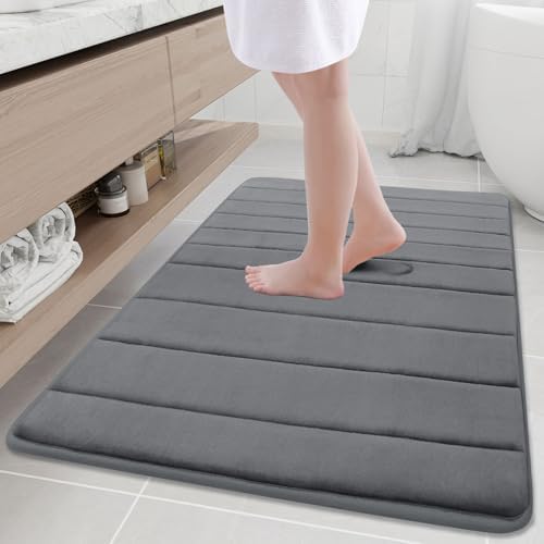 Buganda Memory Foam Bath Mat 40 x 32, Ultra Soft Absorbent Bathroom Rugs