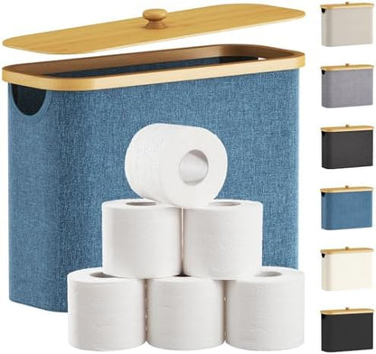 Lifewit Toilet Paper Storage Holder, Large Stand Basket, 23L, Dark Blue