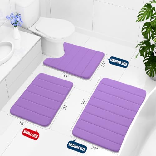 Buganda Memory Foam Bath Mat 60 x 24, Ultra Soft Absorbent Bathroom Rugs