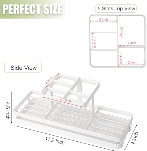 Toothbrush Holders Toothpaste Organizer Bathroom Accessories, White