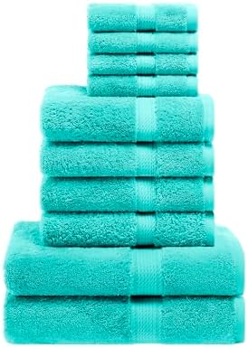 SUPERIOR Egyptian Cotton Ultra Plush & Absorbent, 10 Piece Set, Turquoise