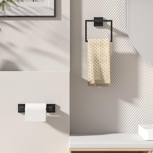 FORIOUS Toilet Paper Holder and Towel Ring Set, Bathroom Accessories Set