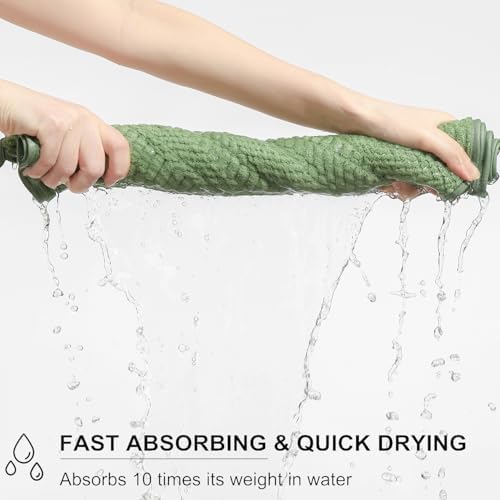 8 Piece Sage Green Bath Towels Set,2 Oversized Large Bath Sheets,2 Hand Towels and 4 Washcloths,600 GSM Soft Fluffy Luxury Towel Set,Highly Absorbent Quick Dry Towel Collection for Bathroom,Home,Hotel