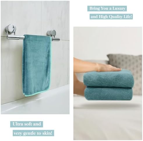 KinHwa Hand Towels for Bathroom, Microfiber Face Towels, 16x30 Inch, 4 Pack