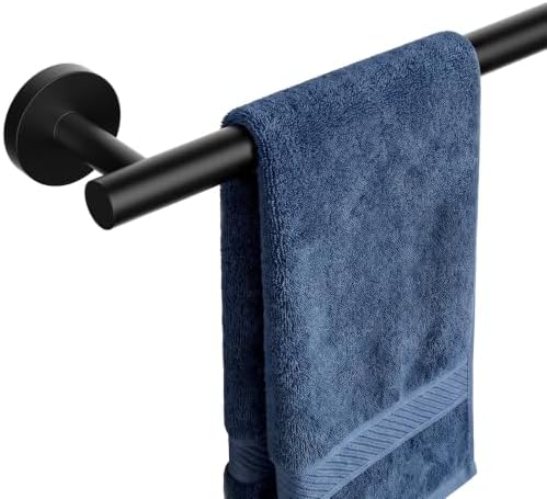 24 Inch Black Towel Bar for Bathroom Wall Mounted,SUS304 Stainless Steel