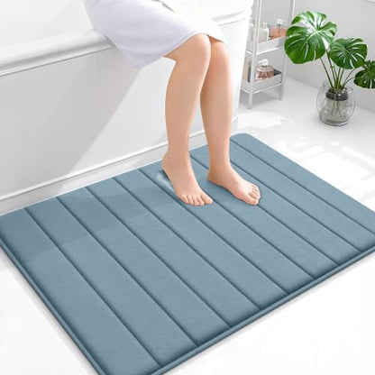 OLANLY Memory Foam Large Bath Mat 40x32, Super Soft Absorbent Bathroom Rugs