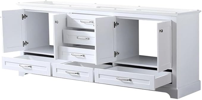Dukes 80 in. W x 22 in. D White Double Bath Vanity