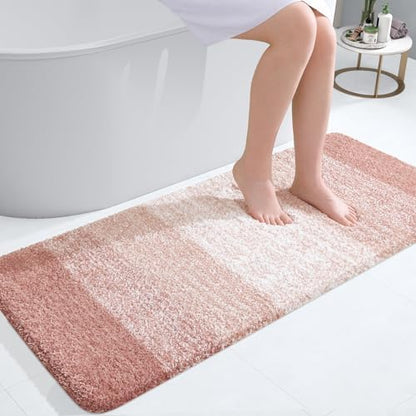 OLANLY Bathroom Runner Rug 44x20, Extra Soft Absorbent Microfiber Bath Rugs