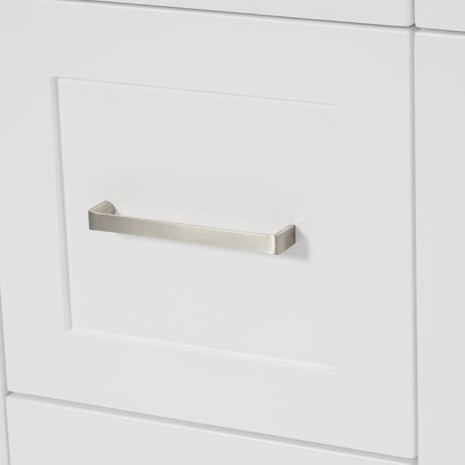 ARIEL Hamlet 72-inch Bathroom Vanity with Sink,Solid Wood, 0.75-inch Italian Carrara Marble Countertop & Backsplash, Double Oval Sink, 4 Soft Closing Doors, 3 Dovetail Drawers, White