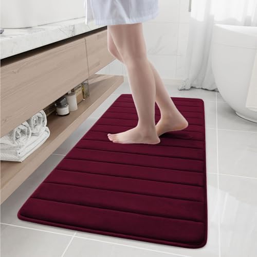 Buganda Memory Foam Bath Mat 55 x 24, Ultra Soft Absorbent Bathroom Rugs