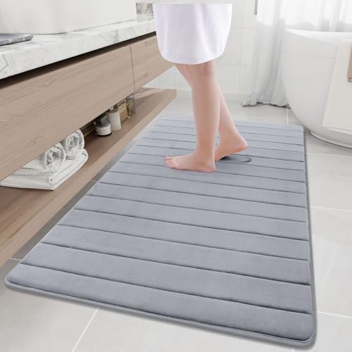 Buganda Memory Foam Bath Mat 59 x 34, Ultra Soft Absorbent Bathroom Rugs
