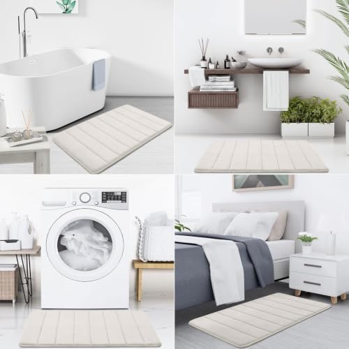 Buganda Memory Foam Bath Mat 35 x 24, Ultra Soft Absorbent Bathroom Rugs