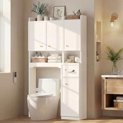 7-Tier Over Toilet Storage Cabinet, 2-in-1, Separable Bathroom Storage