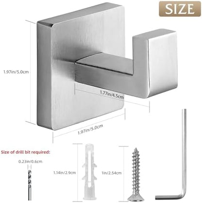 Towel Hooks for Bathrooms, Heavy Duty Stainless Steel Bathroom Hooks
