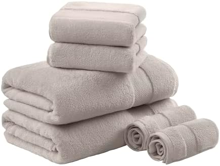 Madison Park 100% Turkish Cotton 600 GSM Bath Towel Set, 6 Piece, Taupe