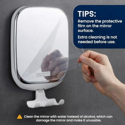 TAILI Shower Mirror Fogless for Shaving,Fogless Mirror Suction Wall Mounted