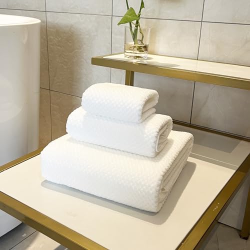 YTYC 39x78 Bath Sheets,Towels for Bathroom,White,2-Pieces