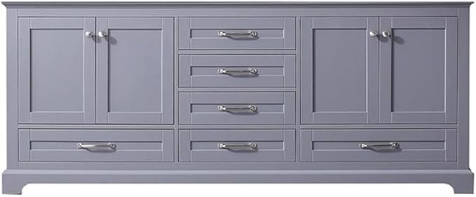 Dukes 80 in. W x 22 in. D Dark Grey Double Bath Vanity