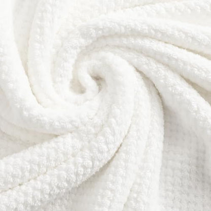 YTYC 39x78 Bath Sheets Set,Towels for Bathroom,White,6-Pieces