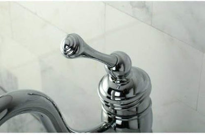 Kingston Brass KB1421BL Heritage Vessel Sink Faucet with Optional Cover Plate, 6-1/8-Inch, Polished Chrome