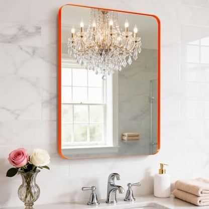 24"x 28" Orange Bathroom Mirror