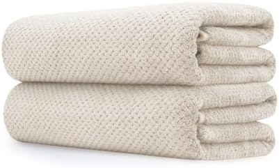 Extra Large Bath Towel Set of 2 (35"x70"),Oversized Bath Sheet Super Soft Highly Absorbent Jumbo Bathroom Towel Set Microfibers Quick Dry Shower Towel for Hotel,Bathroom,Guest,Spa,Gym (2PCS Khaki)