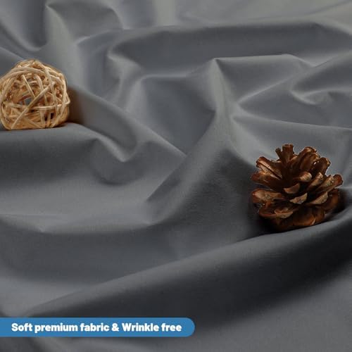 1 Pack Water-Repellent Fabric Shower Curtain Liner, 72x72 Grey