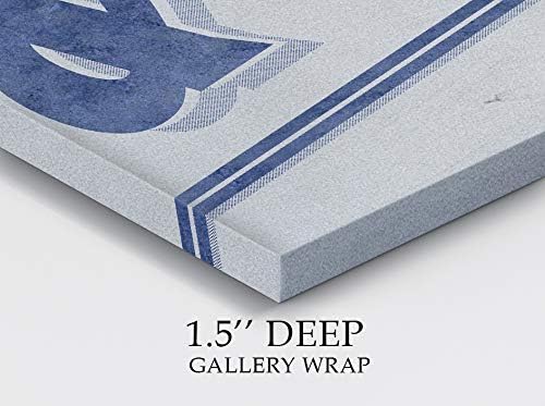 Renditions Gallery Fresh Soap & Water Sign Blue Text Bathroom Décor Gallery Wrapped Canvas Wall Art, 18x27,