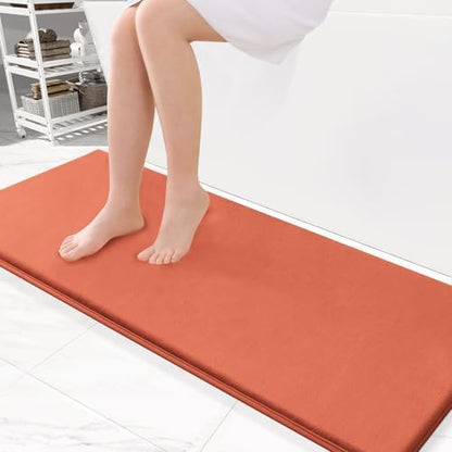Smiry Memory Foam Bath Mat 47x17, Extra Soft and Absorbent Bathroom Rugs