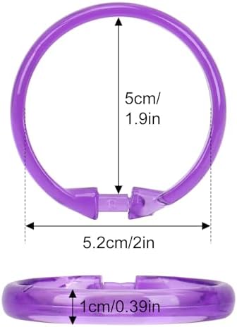 Colorful Shower Curtain Hooks - 12 Pcs Circular Plastic Shower Curtain Rings for Bathroom - O Shaped Transparent Rainbow Color Shower Hooks Rings for Shower Curtain Rod