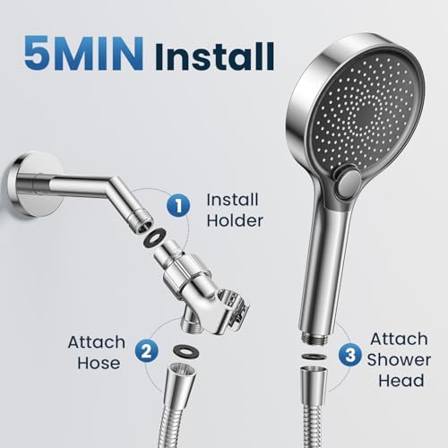 Filtered Shower Head with Handheld for Hard Water