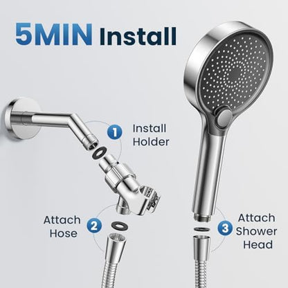 Filtered Shower Head with Handheld for Hard Water