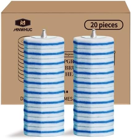 Toilet Bowl Cleaner Wand Refills Compatible with CLOROX, 20 Count Disposable Toilet Brush Refills, Replacement Heads for Toilet Cleaning System, Blue