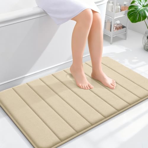 OLANLY Memory Foam Bath Mat 35x24, Super Soft and Absorbent Bathroom Rugs