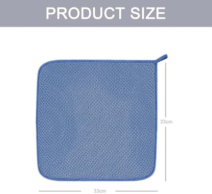 MaopaoBeauty 6 Pack Washcloth Set Towels - Quick Drying & Absorbent Microfiber Gym Towels 13x13 inches - Lightweight & Thin Yoga Towels - Multi-Purpose Camping Towels for SPA, Hotel & Bathroom, Blue