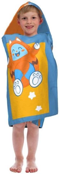 Jay Franco Blippi Kids Hooded Towel Poncho 22" x 51" - Super Soft, Blue