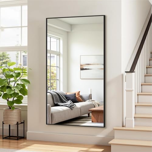 Bathroom Mirror 60" x 36", Large Rectangle Wall Mirror, Black
