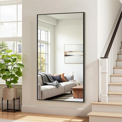 Bathroom Mirror 60" x 36", Large Rectangle Wall Mirror, Black