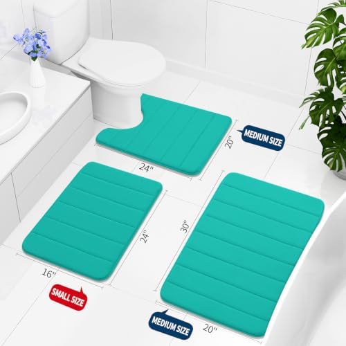 Buganda Memory Foam Bath Mat 24 x 16, Ultra Soft Absorbent Bathroom Rugs