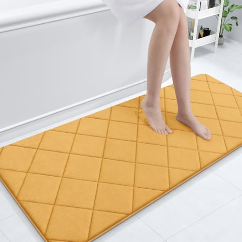 OLANLY Memory Foam Bath Mat 59x24, Ultra Soft and Absorbent Bathroom Rugs
