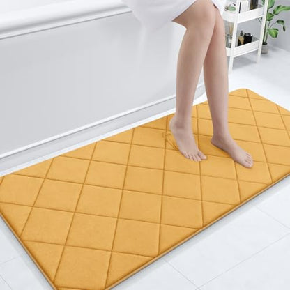 OLANLY Memory Foam Bath Mat 59x24, Ultra Soft and Absorbent Bathroom Rugs